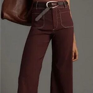 The Colette Contrast-Stitch Cropped Wide-Leg Pants: Magic Fabric Edition